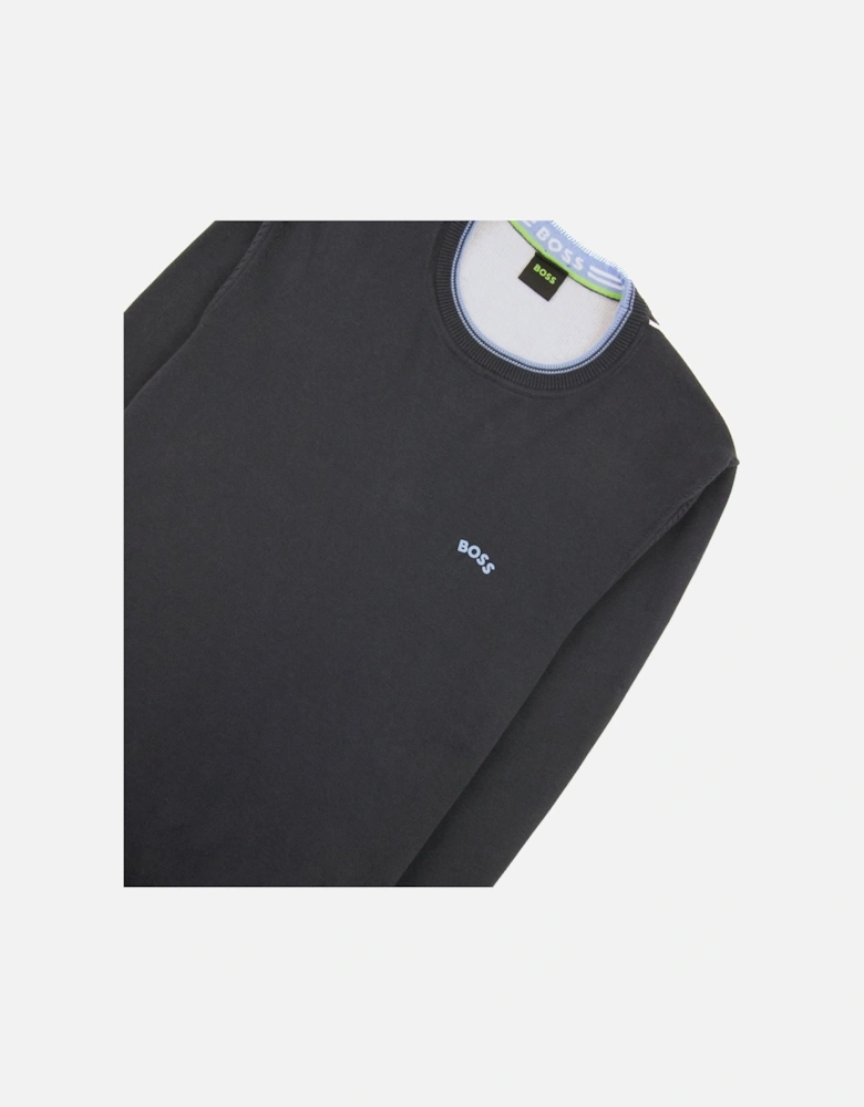 Ritom Curved Logo Sweatshirt Dark Navy 402