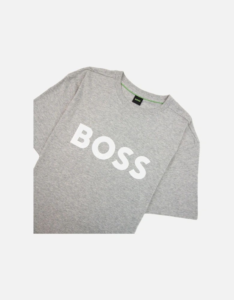 Tee 1 Logo Printed T Shirt Grey 059