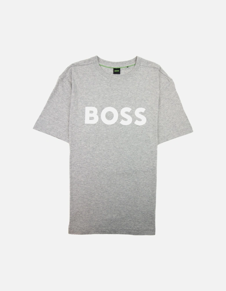 Tee 1 Logo Printed T Shirt Grey 059