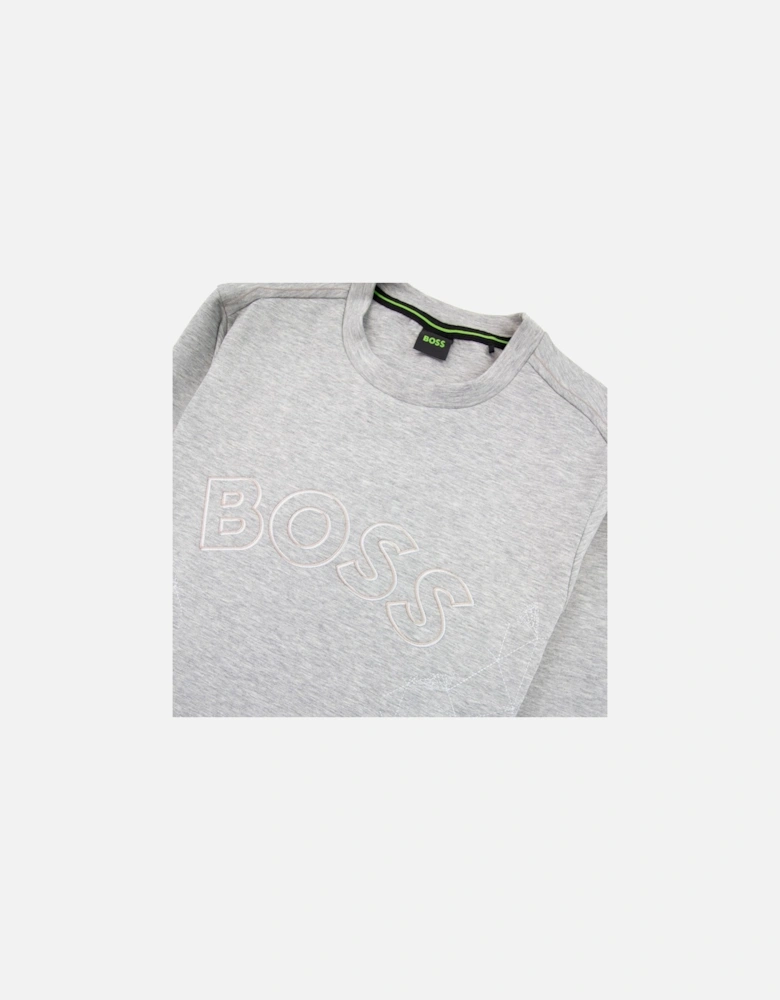 Salbo Iconic Curved Logo Sweatshirt Grey 059