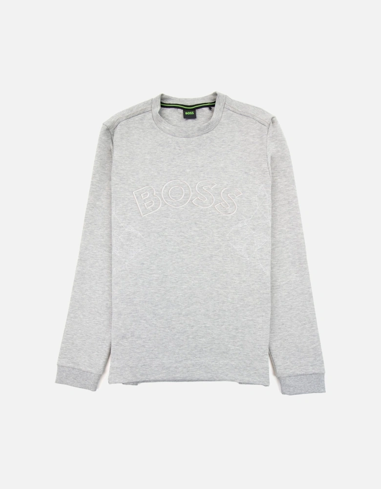 Salbo Iconic Curved Logo Sweatshirt Grey 059