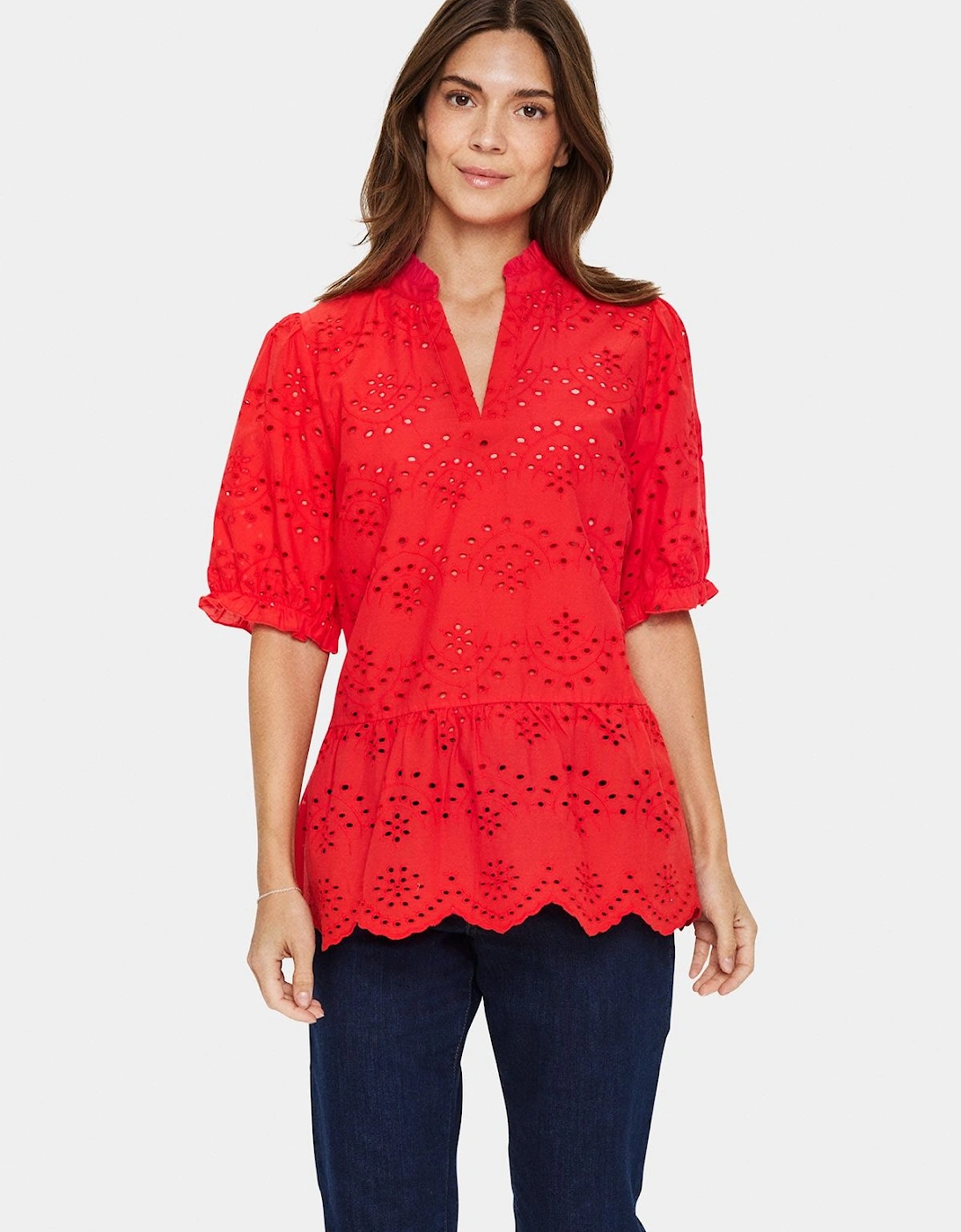 Geleksa V-Neck Blouse, 2 of 1