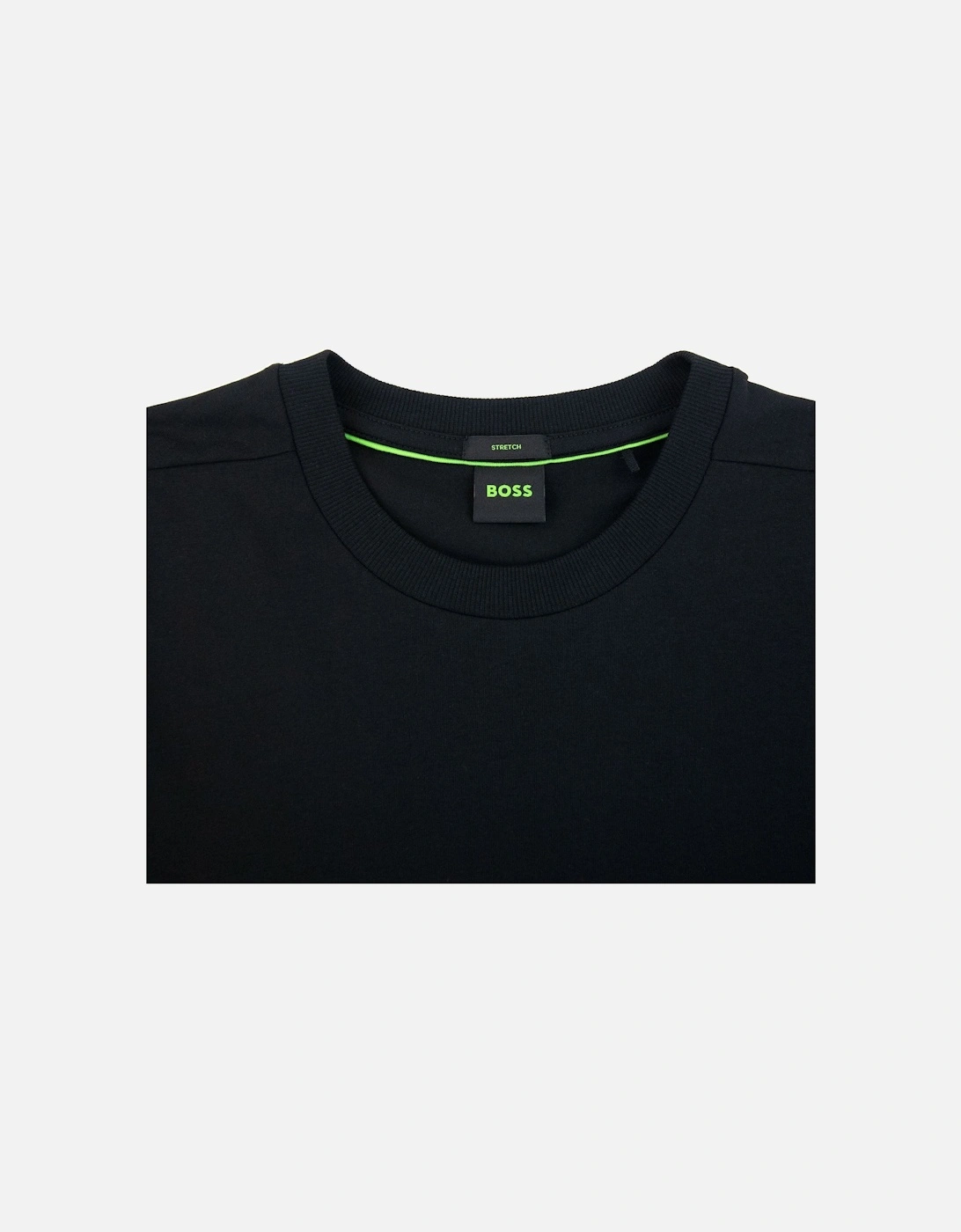 Contrast Printed Logo Tee Black 002