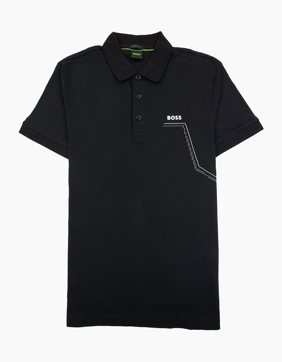 Hugo Boss Men's Black Paddy 3 Regular Fit Polo 001  36 S