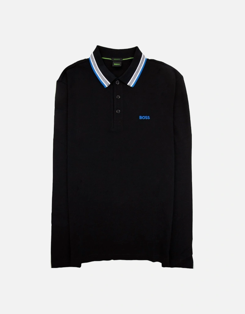 Plisy Regular Fit L/s Polo Black/blue