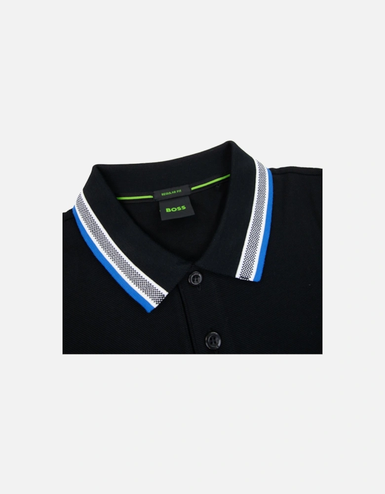 Plisy Regular Fit L/s Polo Black/blue