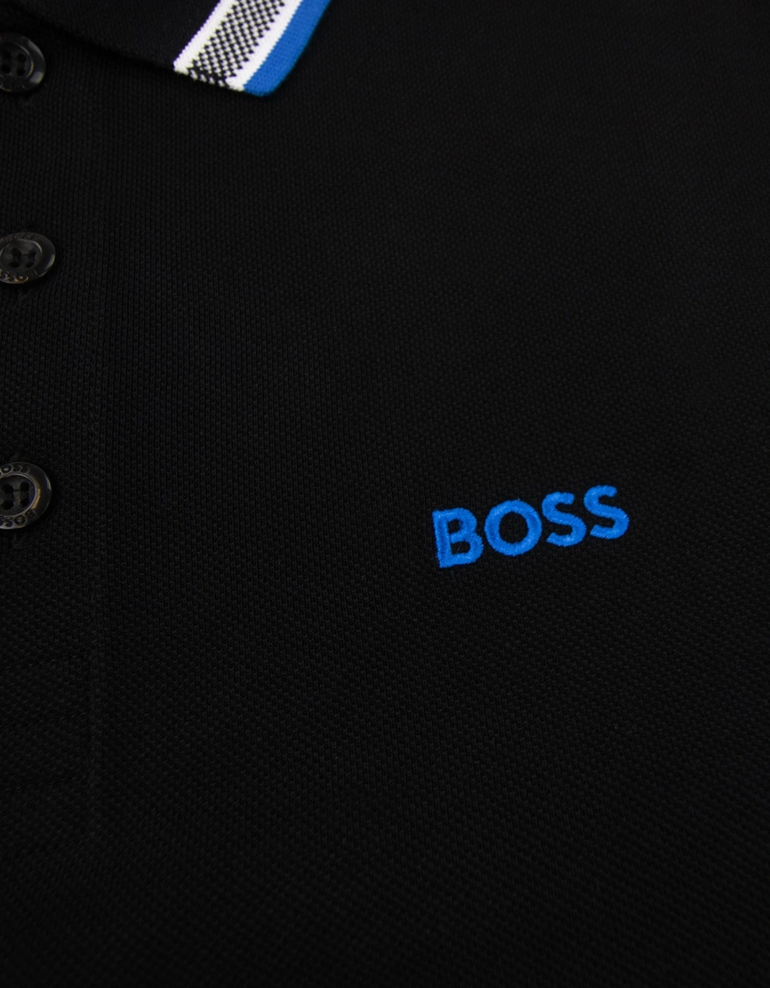 Plisy Regular Fit L/s Polo Black/blue