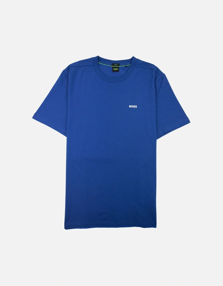 Contrast Printed Logo Tee Elec Blue