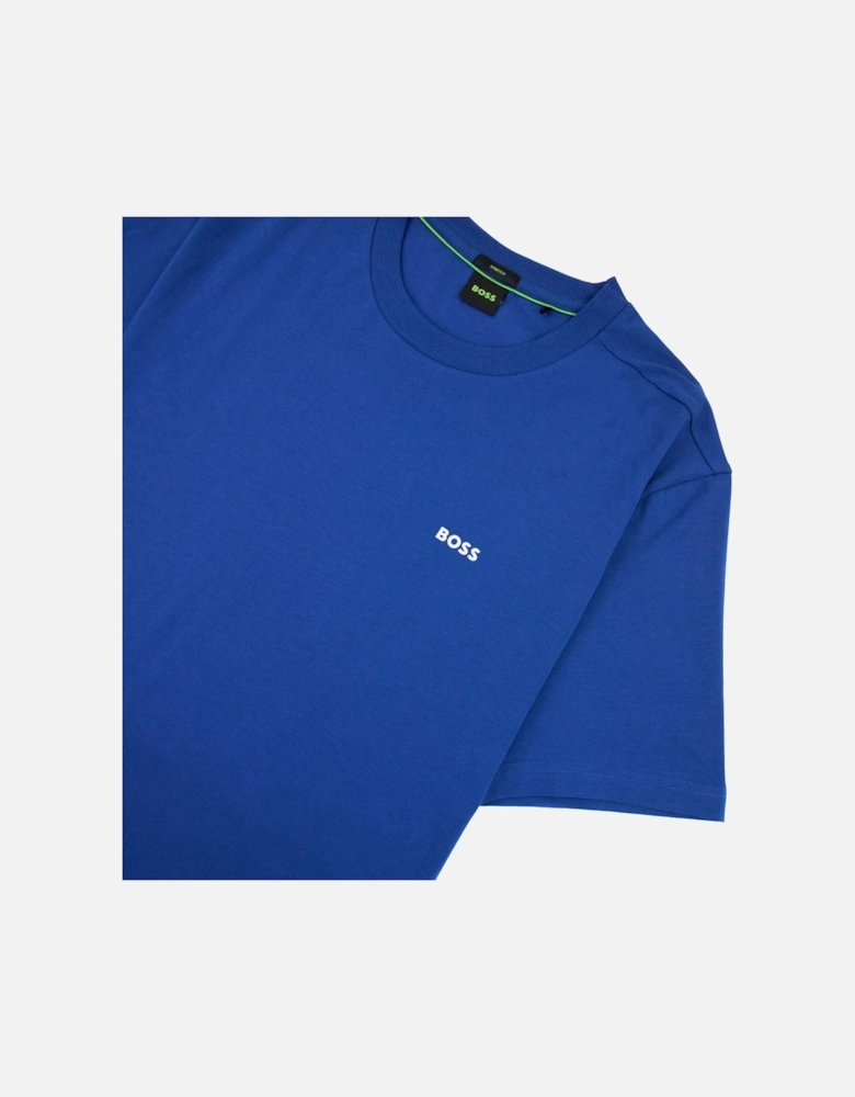Contrast Printed Logo Tee Elec Blue