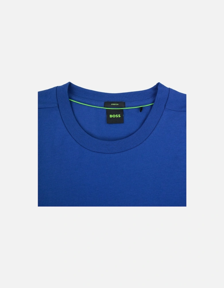 Contrast Printed Logo Tee Elec Blue