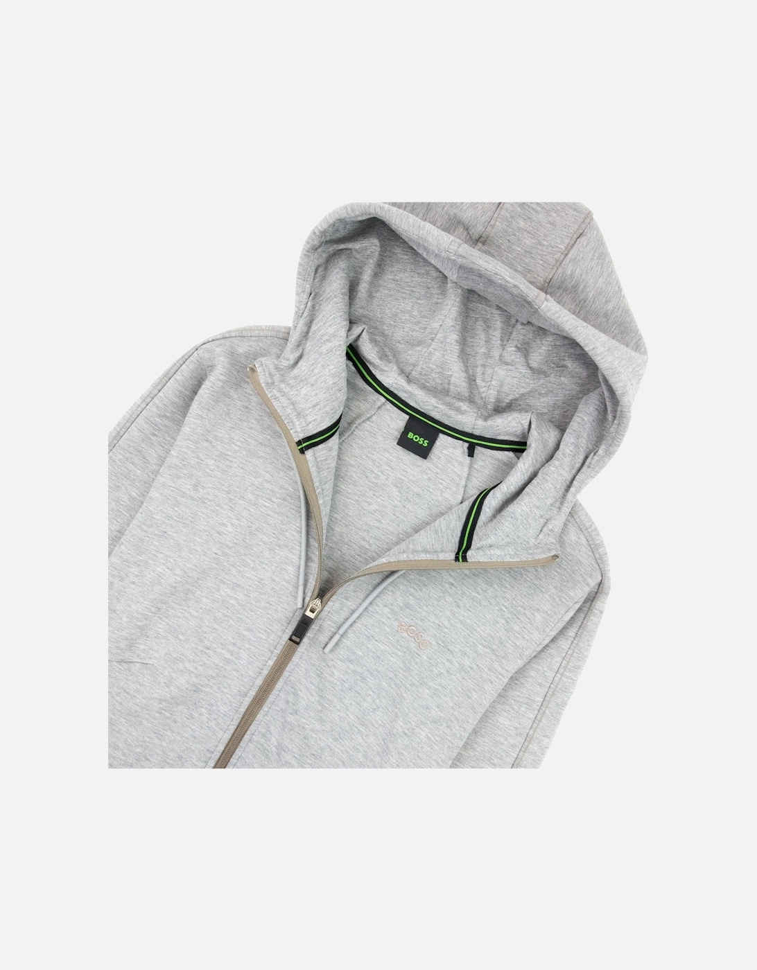 Saggy 2 Grid Artwork Zip Up Hoody Gray 059