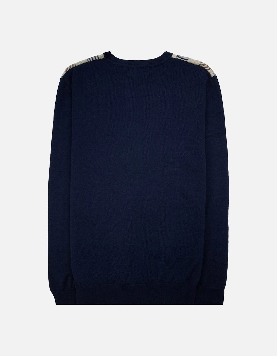 Active Club Check Lana Wool Sweater Navy 11