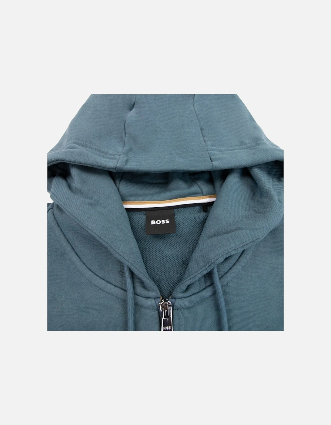 Seeger 92 Zip Hoodie Rubber Logo Turquoise 445