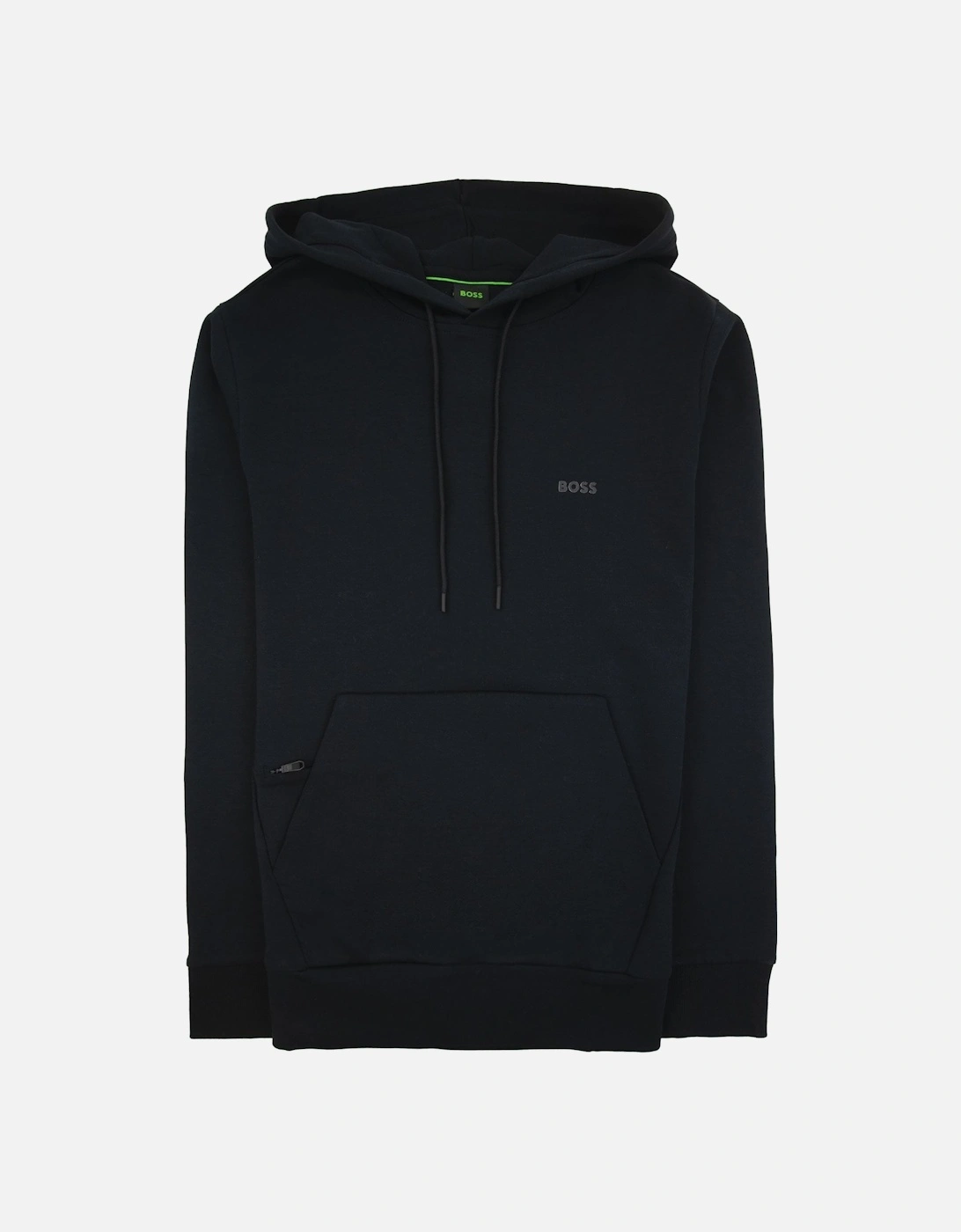 Soody Stretch-cotton Hoodie With Sandwich Logo Black 001, 7 of 6