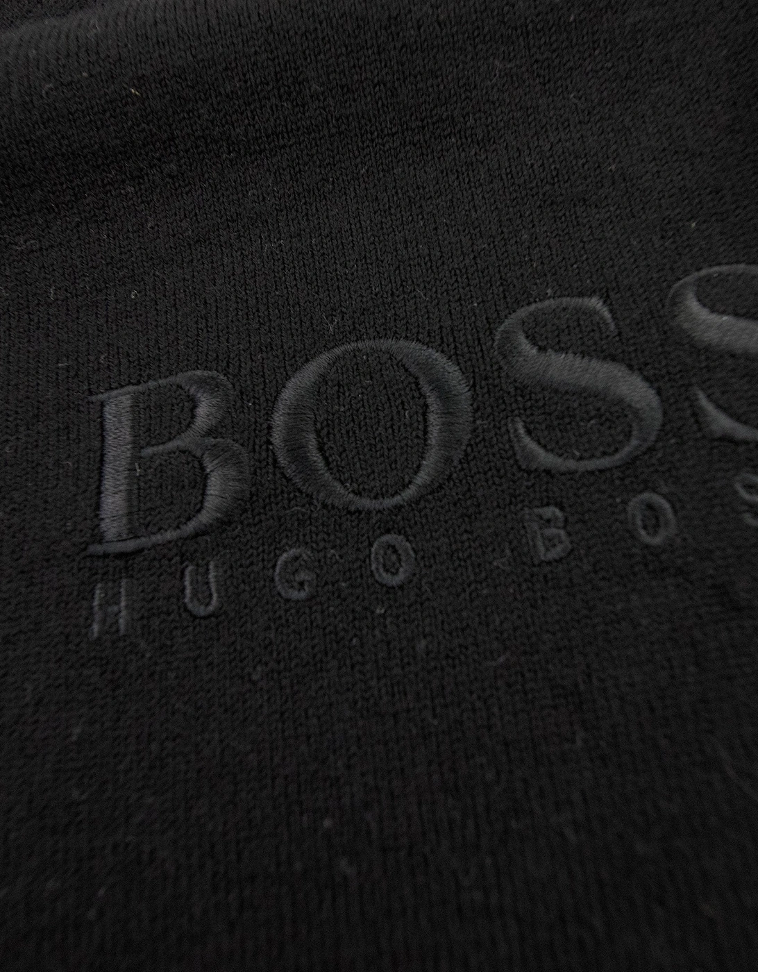 V Neck Knitted Sweatshirt Black