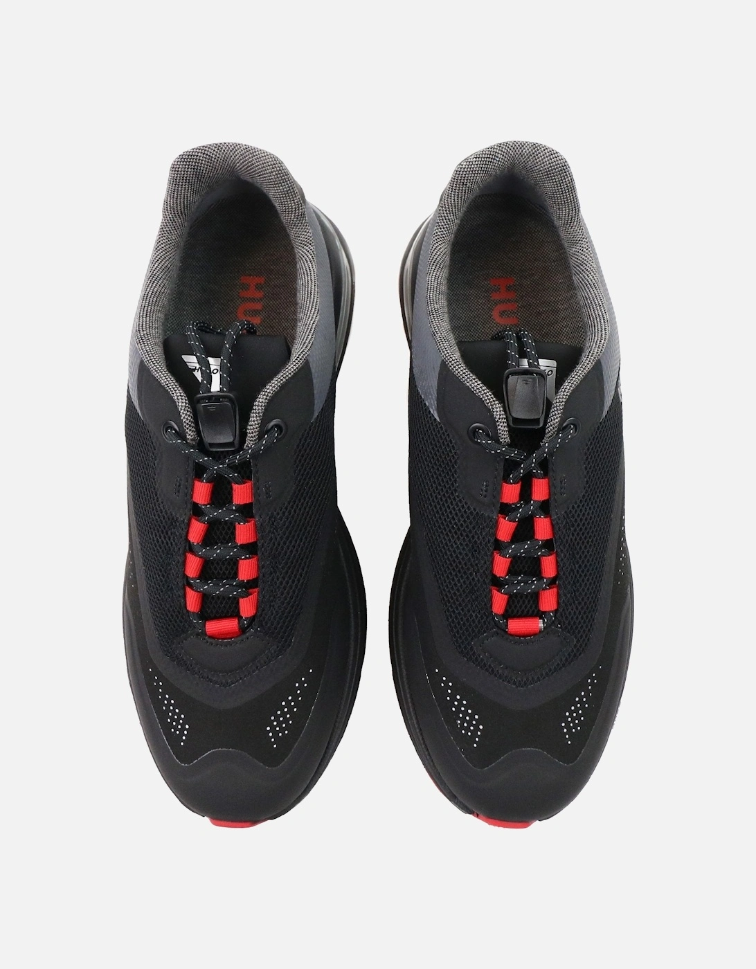 Hugo Axel Runner Mixed Material Trainer Black 001