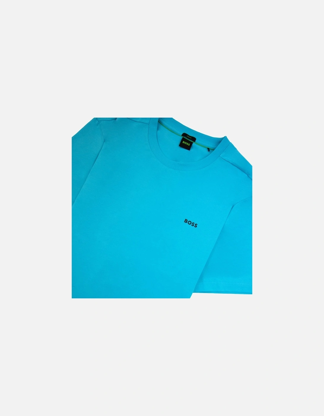 Contrast Printed Logo Tee Light Blue 497