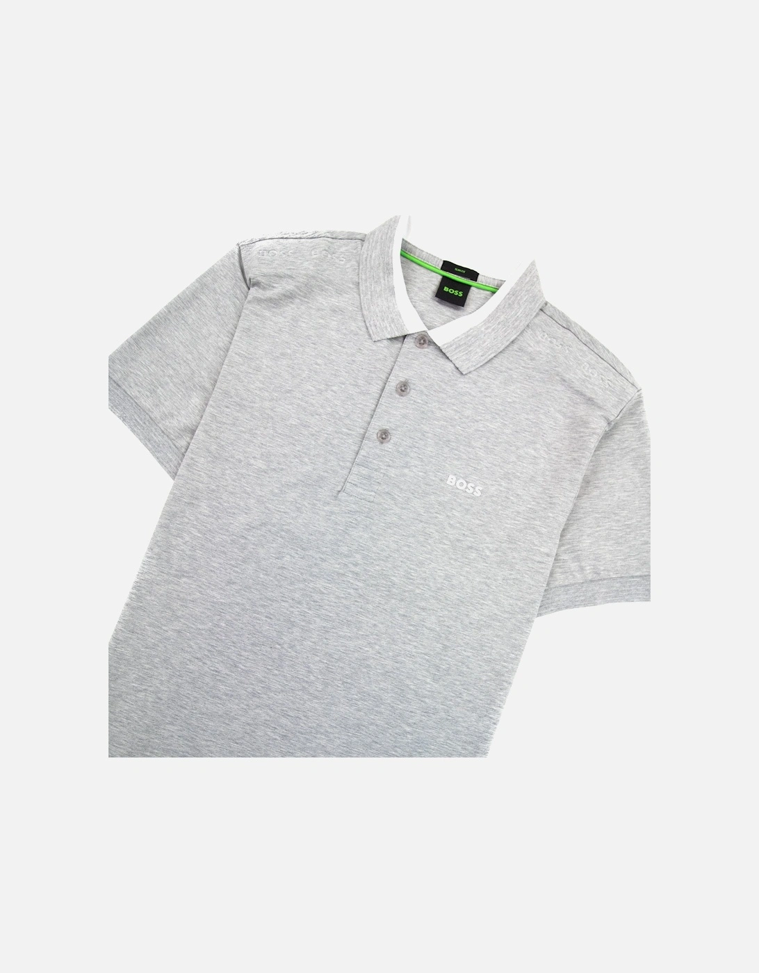 Paule Insert Logo Polo Shirt Grey 059