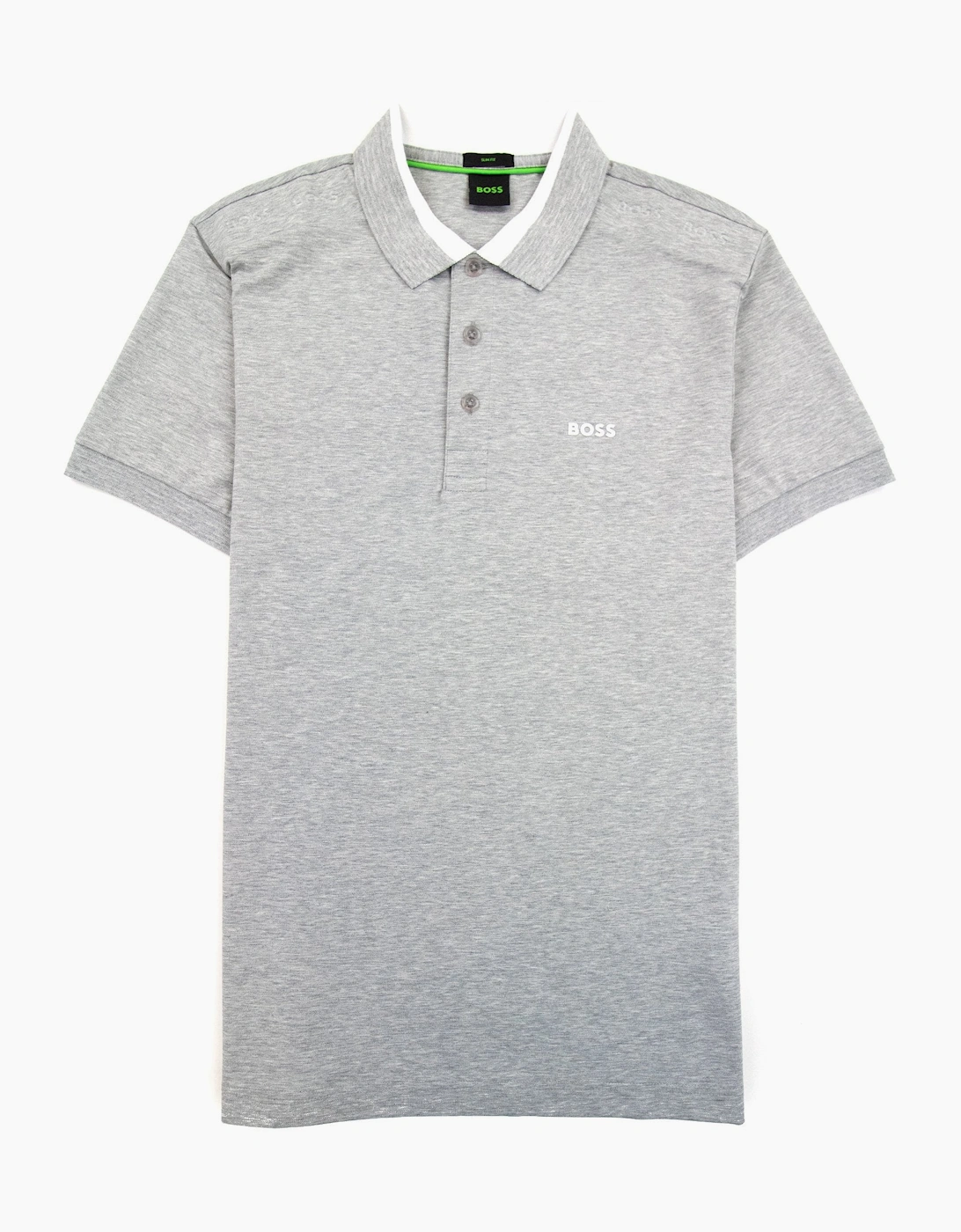 Men's Hugo Boss Paule Insert Logo Polo Shirt Grey 059 - Size: 46