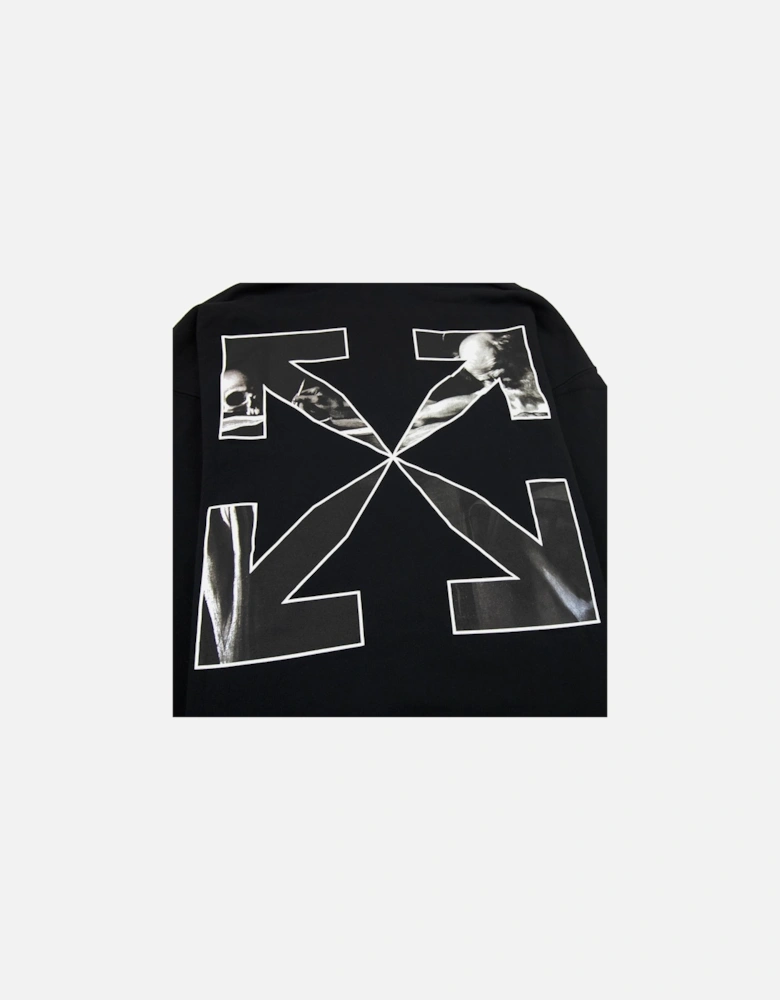 Off White Caravage Arrow Over Hoodied Sweatshirt Black/white