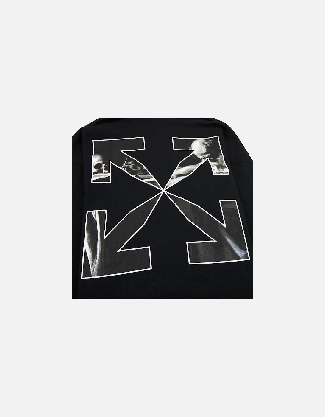 Off White Caravage Arrow Over Hoodied Sweatshirt Black/white
