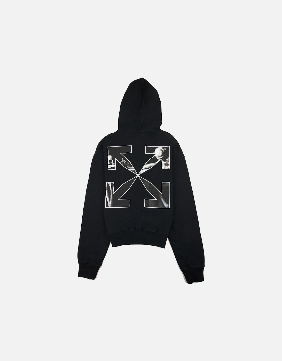 Off White Caravage Arrow Over Hoodied Sweatshirt Black/white