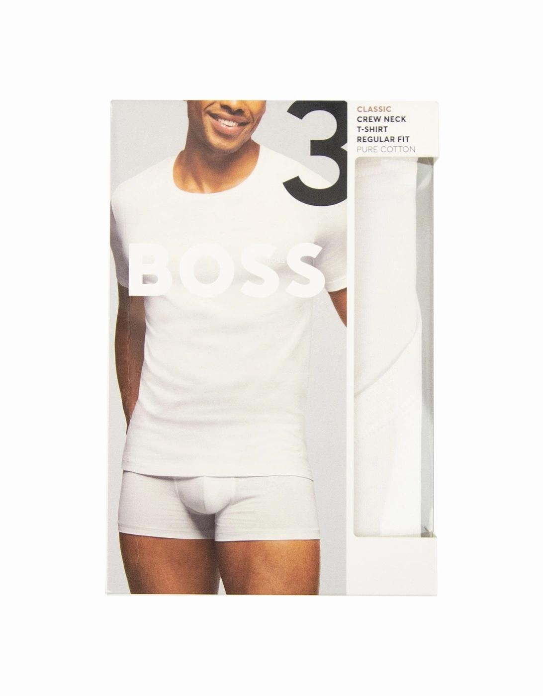 3pack Embroidered Logo T Shirt Blk Grey White, 5 of 4