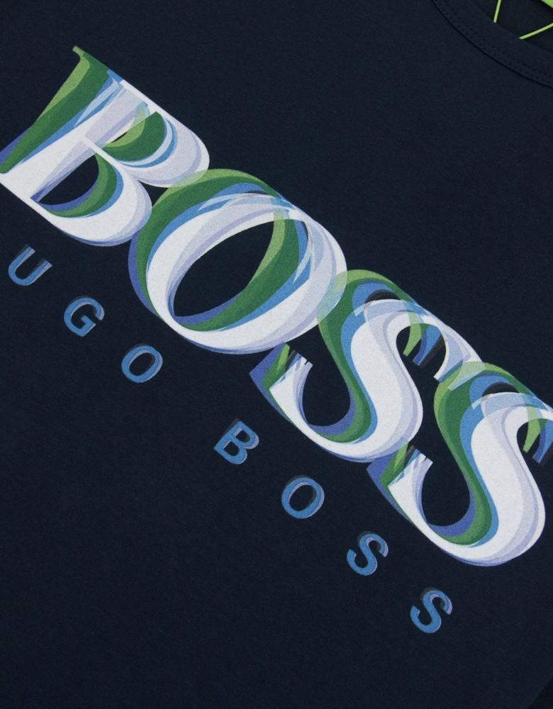 Tee 7 Logo T Shirt Navy 410