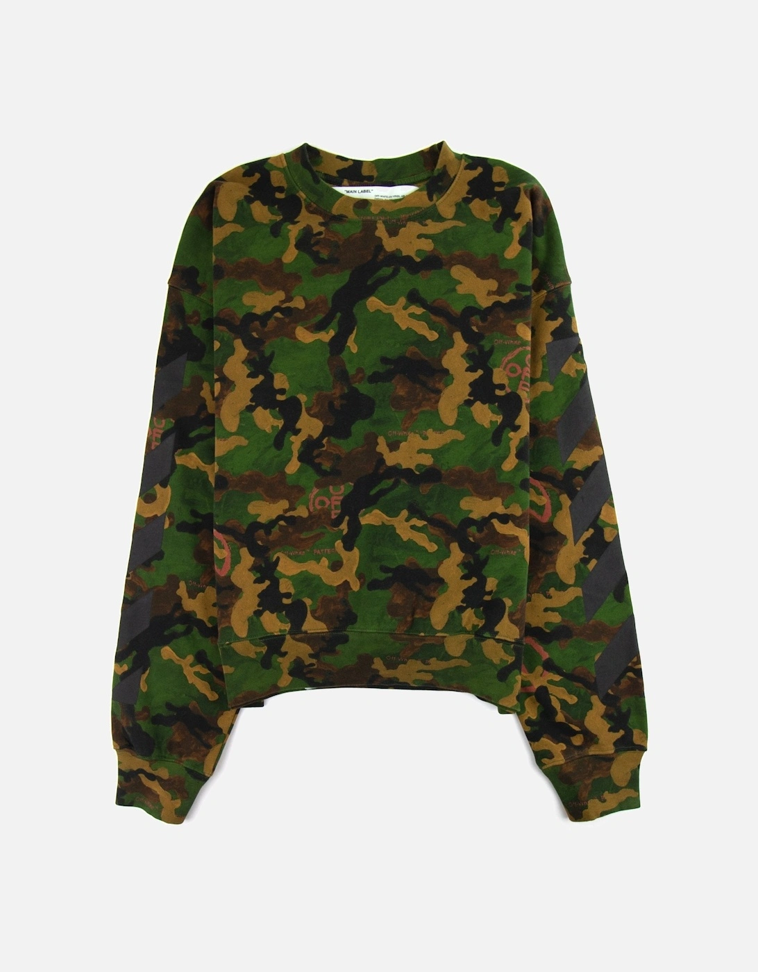 Off White Camouflage Oversized Crewneck Sweatshirt Camo, 4 of 3