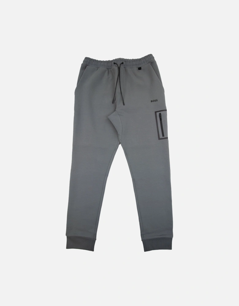 Hariq Cotton-blend Tracksuit Bottoms With Decorative Reflective Logo Dark Grey