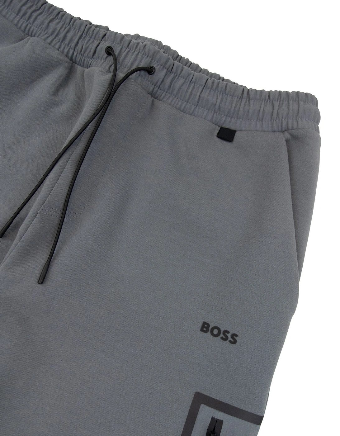 Hariq Cotton-blend Tracksuit Bottoms With Decorative Reflective Logo Dark Grey