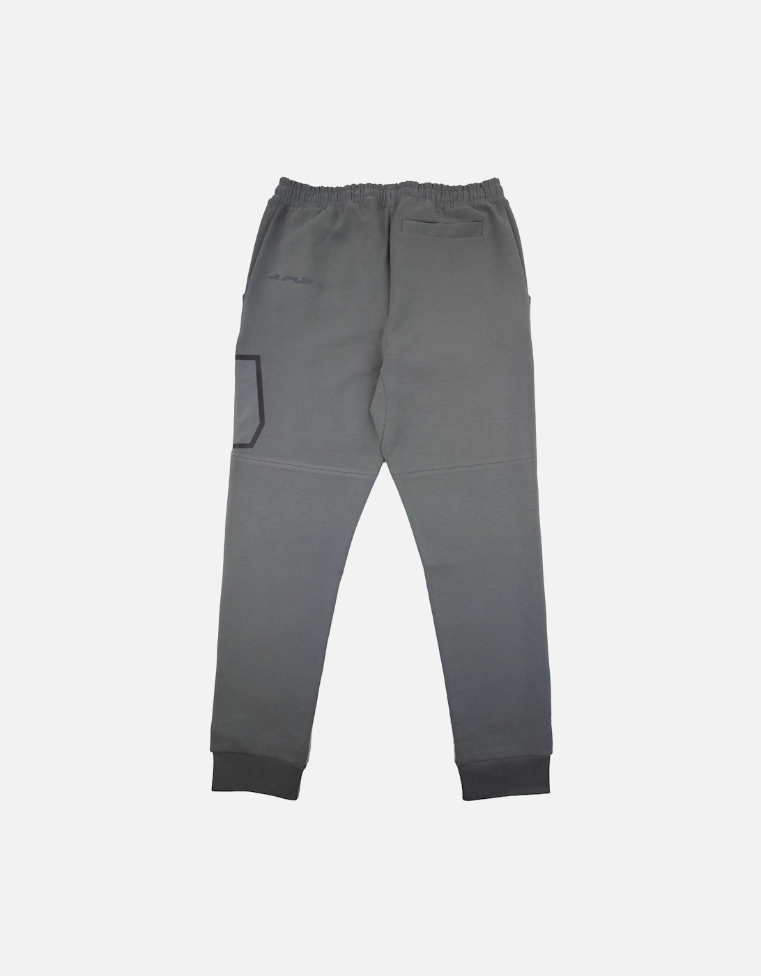 Hariq Cotton-blend Tracksuit Bottoms With Decorative Reflective Logo Dark Grey