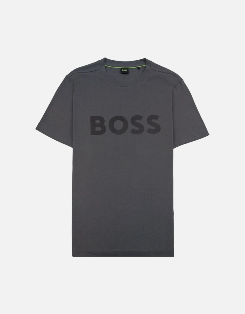 Tape Logo Tee T Shirt Grey 027