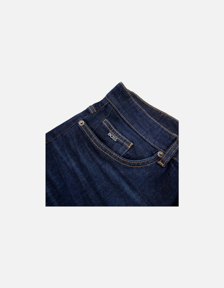 Slim-fit Jeans In Super-soft Dark-blue Denim Denim