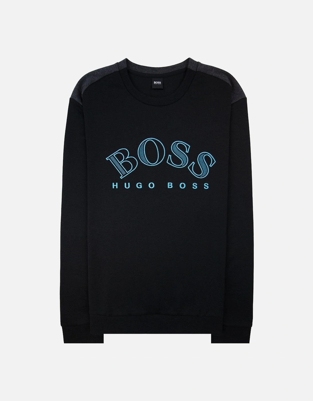 Sweatshirt With Embroidered Curved Logo Black, 7 of 6