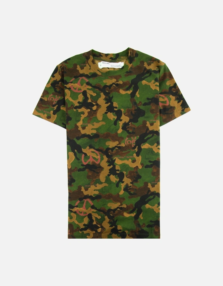 Off White Acrylic Camouflage S/s T Shirt Camo