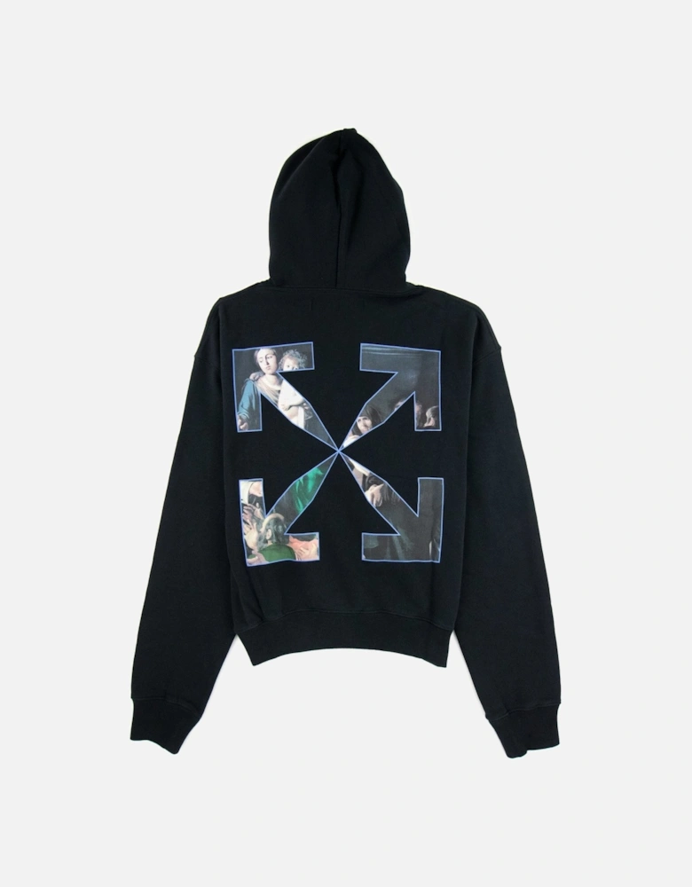 Off White Caravage Printed Hooded Sweatshirt Black/black