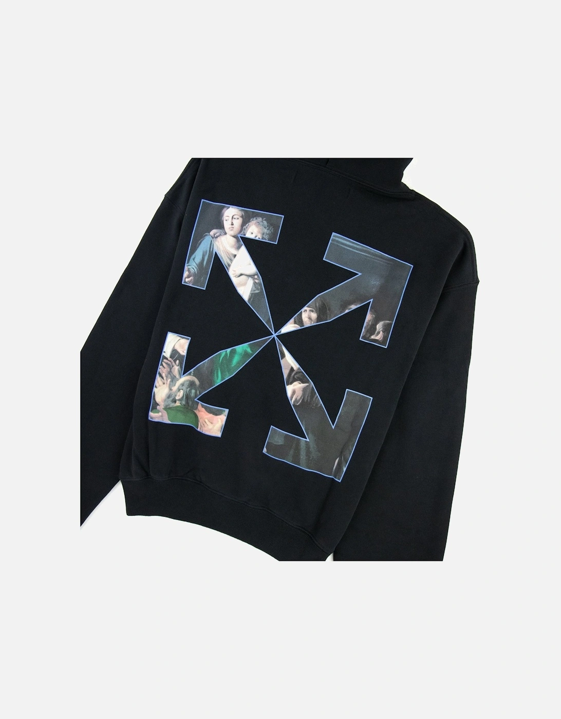 Off White Caravage Printed Hooded Sweatshirt Black/black