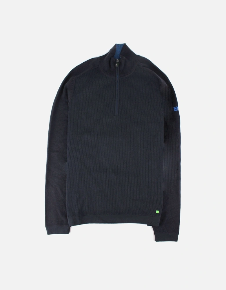 Zor Quarter-zip Arm Logo Swatshirt Black
