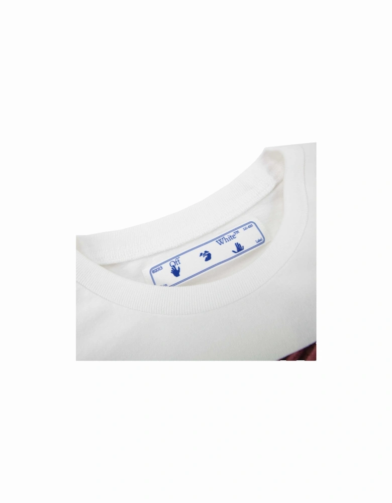 Off White Caravag Printed L/s T Shirt White/black