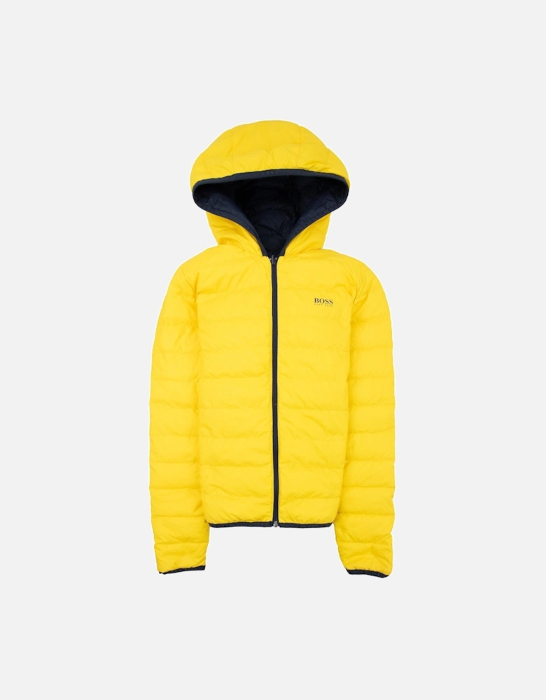 Kids Reversible Padded Jacket Navy/yellow