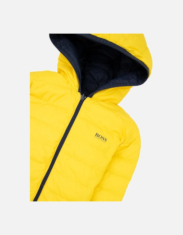 Kids Reversible Padded Jacket Navy/yellow