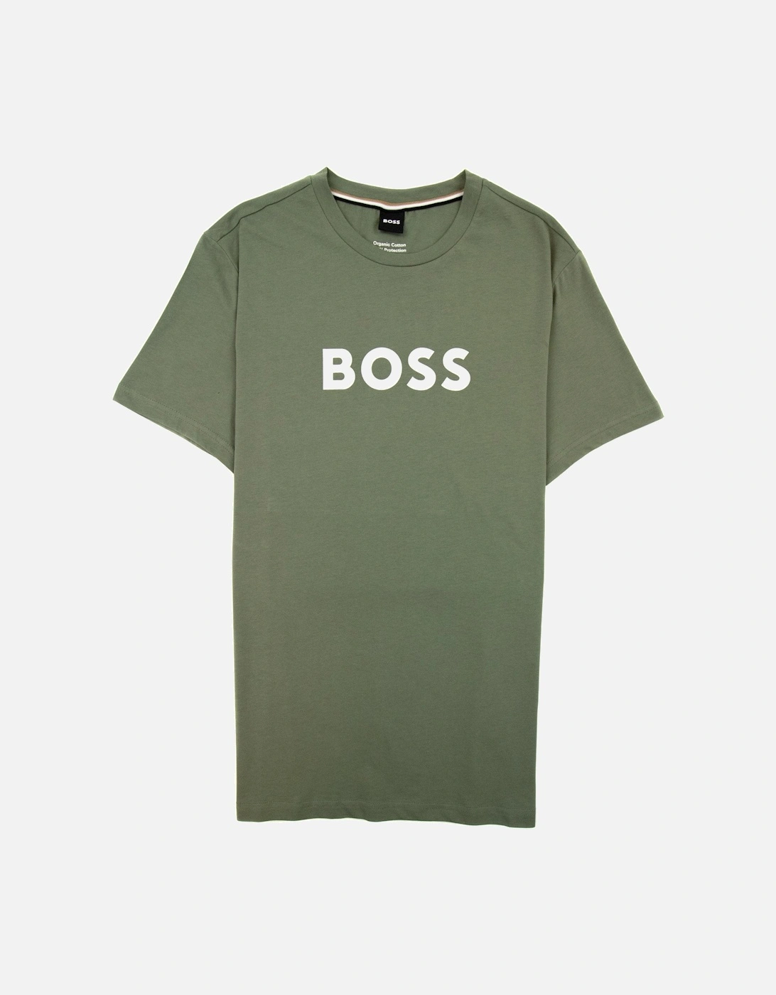 Organic-cotton T-shirt With Contrast Logo Khaki, 4 of 3
