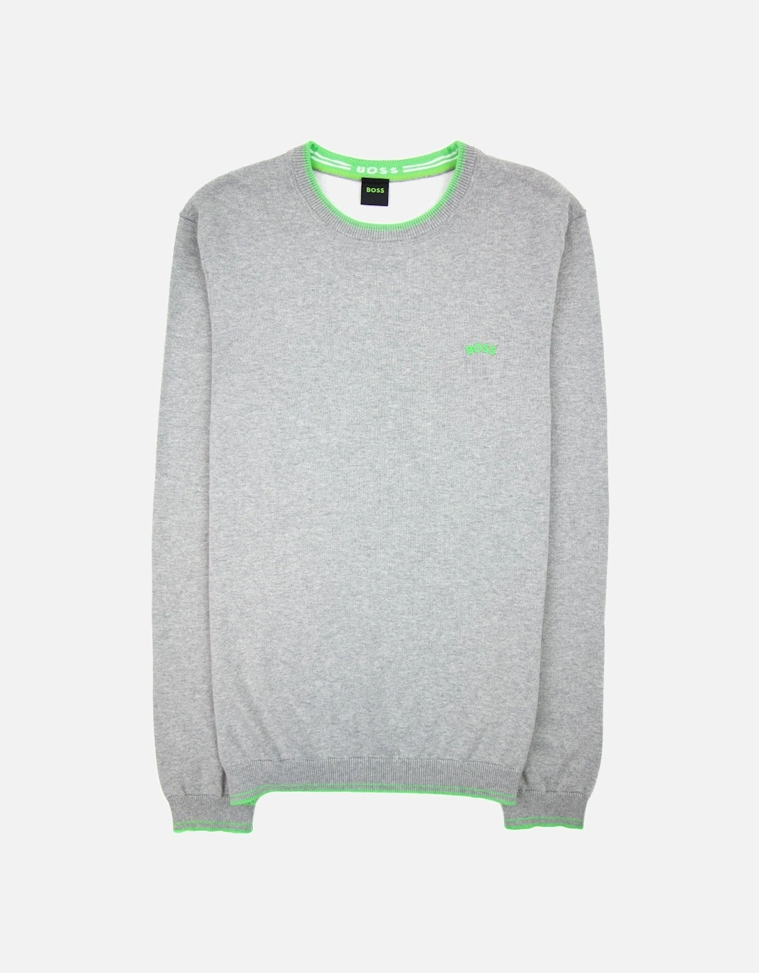 Men's Hugo Boss Ritom Curved Logo Sweatshirt Grey 059 - Size: 36
