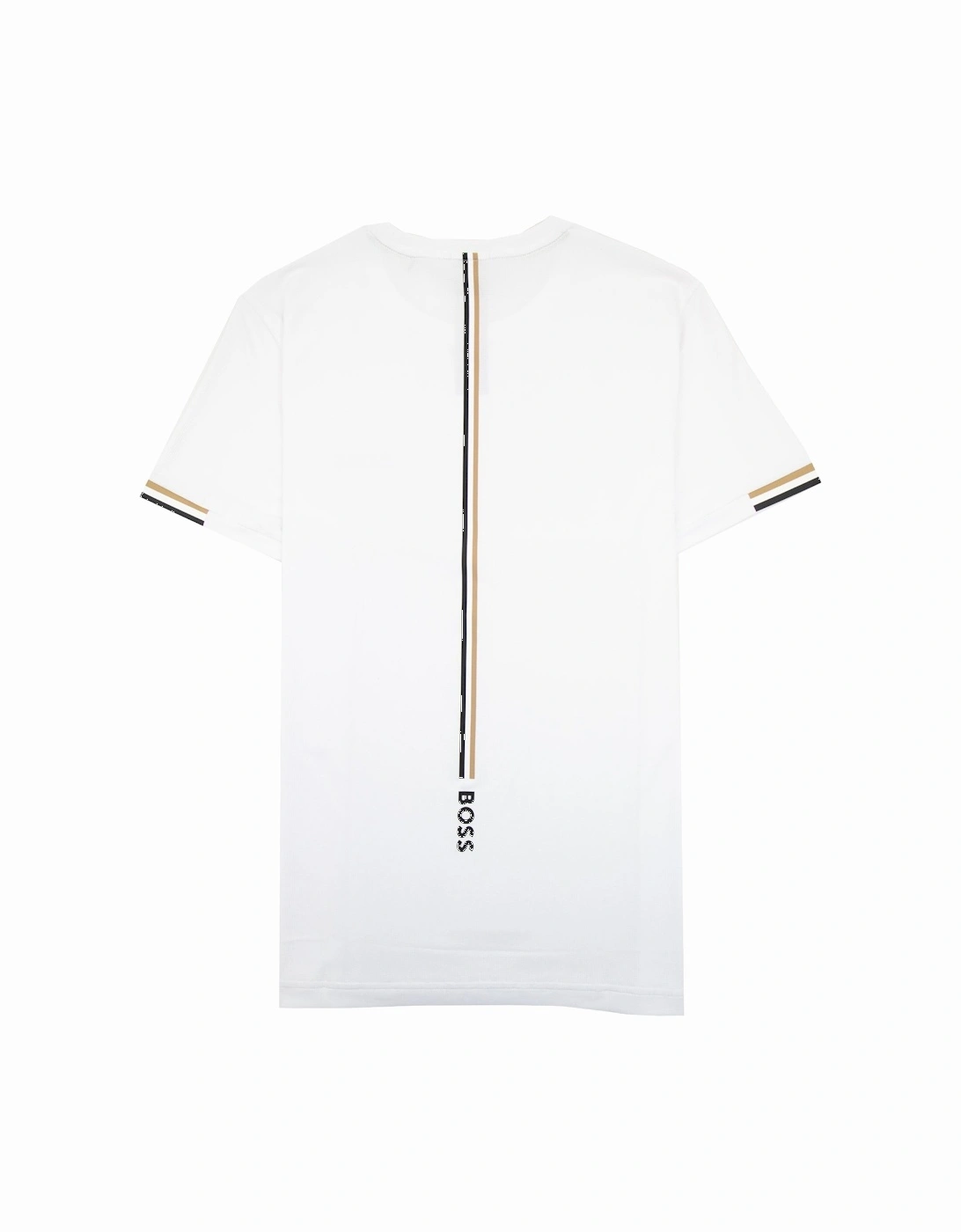 Boss X Matteo Berrettini Waffle-fabric T-shirt With Signature-stripe Artwork White 100