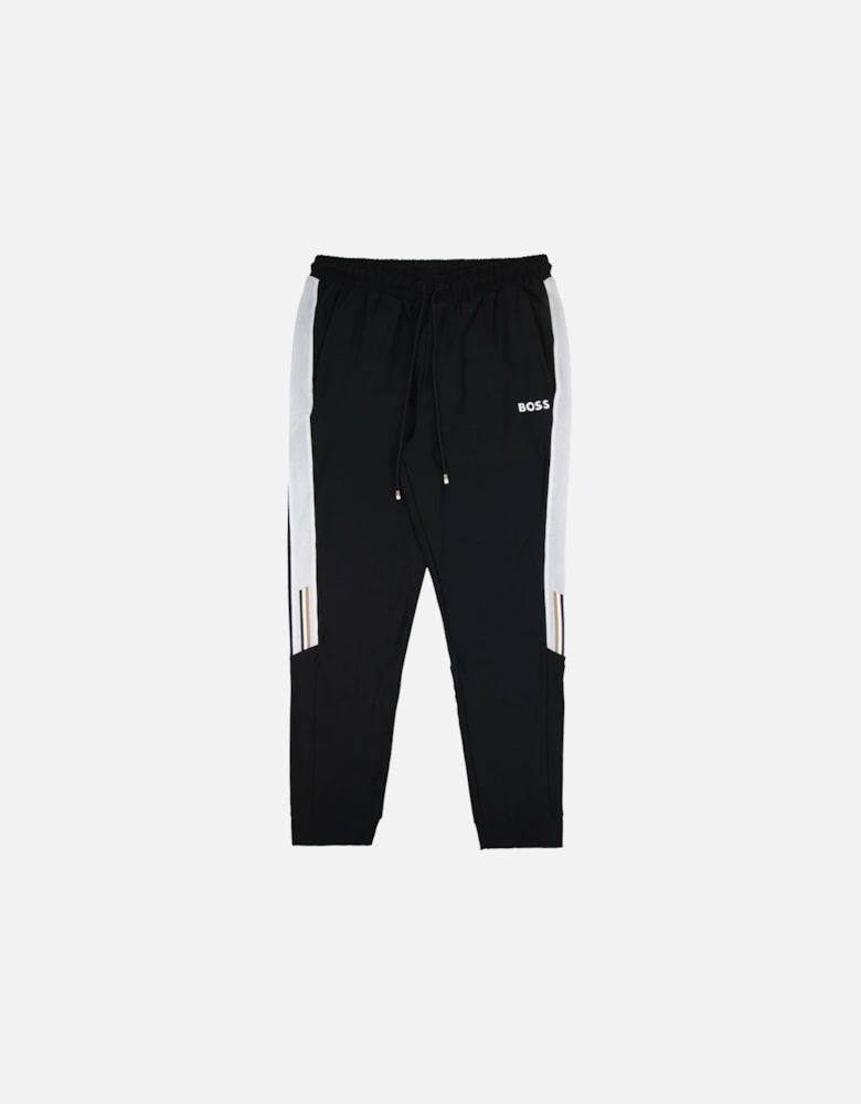 Boss X Matteo Berrettini Tracksuit Bottoms With Contrast Tape And Branding Black 001