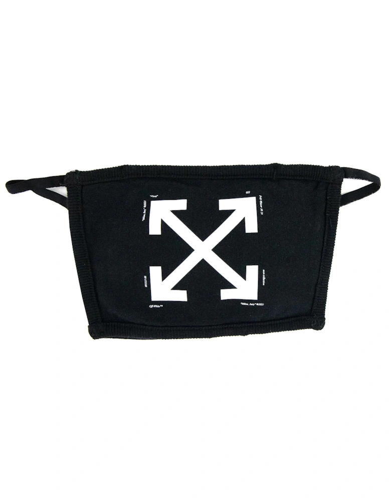 Off White Arrow Print Face Covering Mask Black/white
