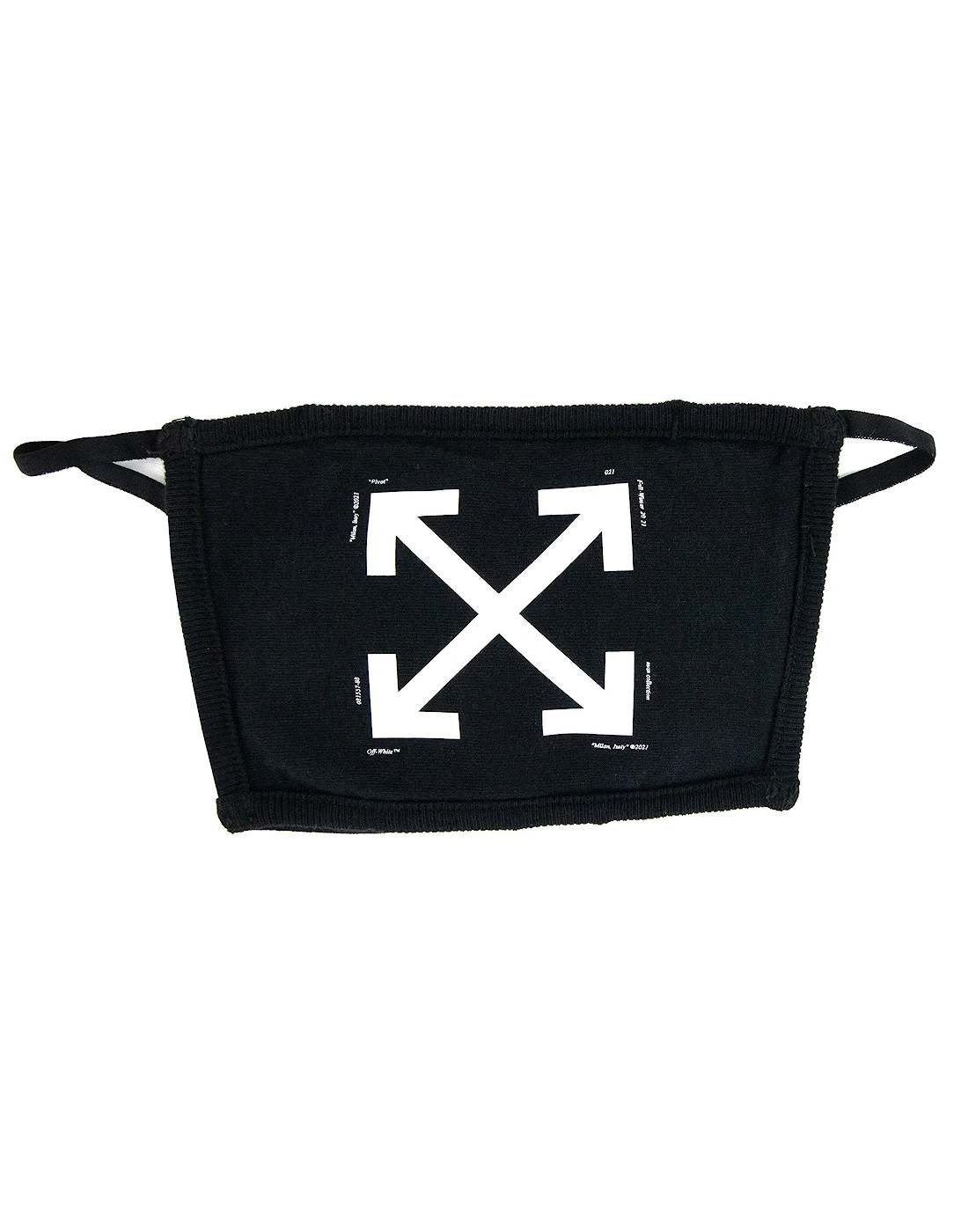 Off White Arrow Print Face Covering Mask Black/white