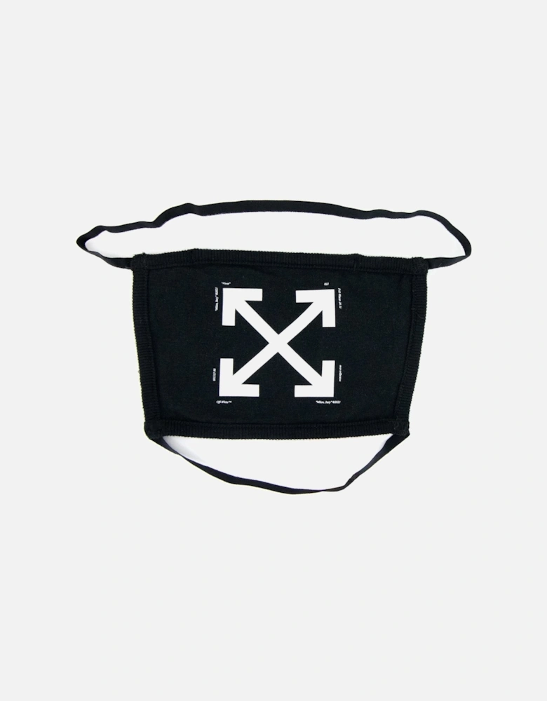 Off White Arrow Print Face Covering Mask Black/white