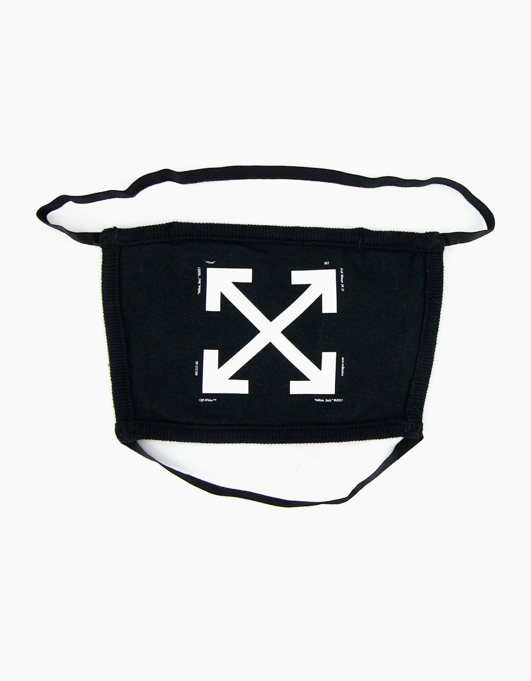 OFF-WHITE Off White Arrow Print Face Covering Mask Black/white - Black/Multi - Size: OS